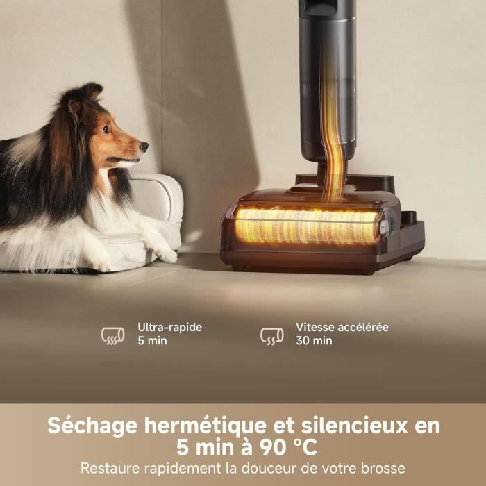 ASPIRATEUR Balai Aspirateur Laveur DREAME H12 Pro FlexReach, porte  Plat  180,schage 5 Min,18 kPa,Nettoyage Deux Bords