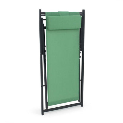 Lot de 2 transats en aluminium anthracite Santiago - Oviala