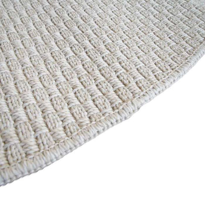 Tapis d'extérieur/intérieur aspect jute blanc D160