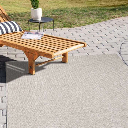 Tapis d'extérieur/intérieur aspect jute gris 160x230