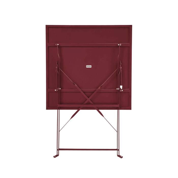 Table de jardin et 2 chaises acier 60 cm vert cactus Rome - Oviala
