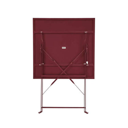 Table de jardin et 2 chaises acier 60 cm vert cactus Rome - Oviala
