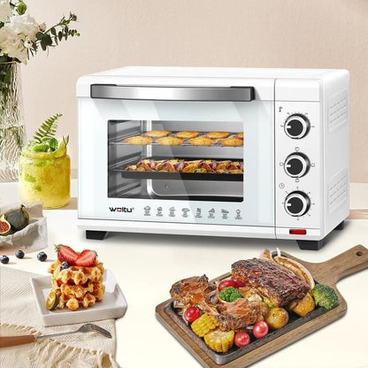 Four à Pizza WOLTU - 28L - 1600W - 100-230°C - Minuterie 0-60 min - Noir