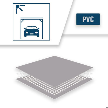 TECPLAST Bâche pour Carport Ivoire 2x2 m XP640CP - Garantie 10 ans - Toile PVC étanche pour abri de voiture - Made in France