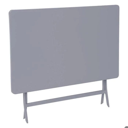 Table de jardin pliante carrée "Greensboro" pétrole 2 places en acier traité époxy - Hespéride
