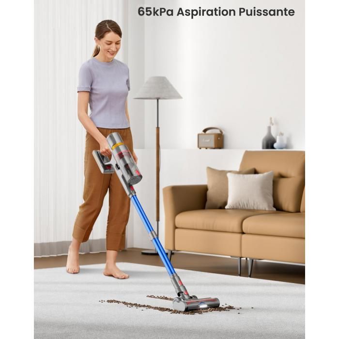 Aspirateur balai sans fil - YOIMOIMO - 70000 Pa - 650W - Autonomie 70 min