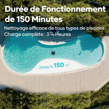 AIPER Scuba S1 Robot Pool Floor and Walls, Water Line, Cordless Pool Vacuum, 4 Modes, 150Min Battery Life, Climbing Walls, Intelligent Navigation 2.0, Ideal for In-Ground Pools 150