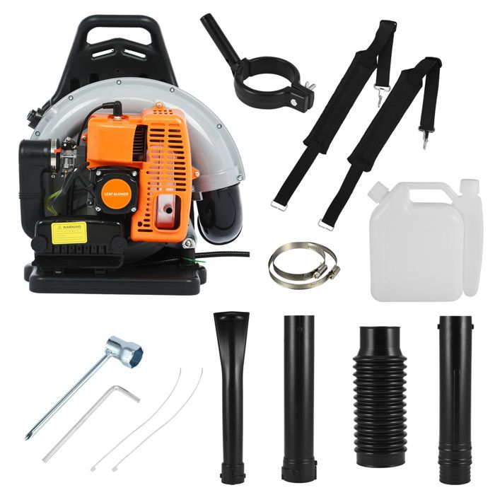 EB430 Souffleur à dos 1250W - longue buse - conception ergonomique - 1250W - 6800r/min - 180 x 45 x 45cm - ORANGE