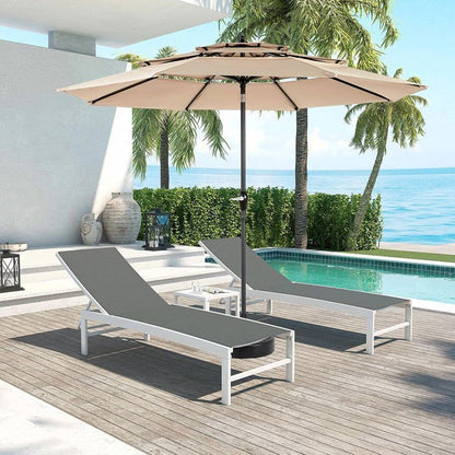 Parasol - Gutent - Double face - Rectangulaire - Kaki - 294x294x250cm