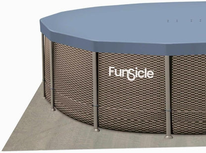 FUNSICLE Piscine Tubulaire Ronde Marron Ø4,57m x h1,22m