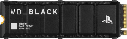 WD_BLACK SN850P 2 To PS5 SSD, Disque SSD interne, Lecture jusqu'à 7300 Mo/s, M.2 2280 PCIe NVMe, Carte d'extension PS5, Officielle pour et PS5 Consoles, avec dissipateur Thermique, Noir