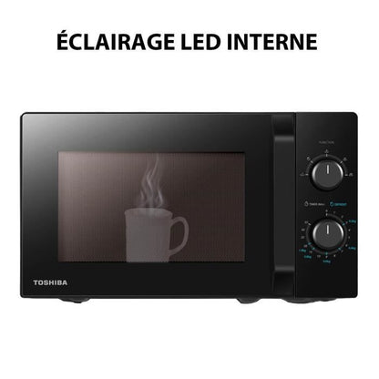 Micro-ondes pose libre - TOSHIBA - MW2-MM20P(BK) - Noir - 20L - 800W