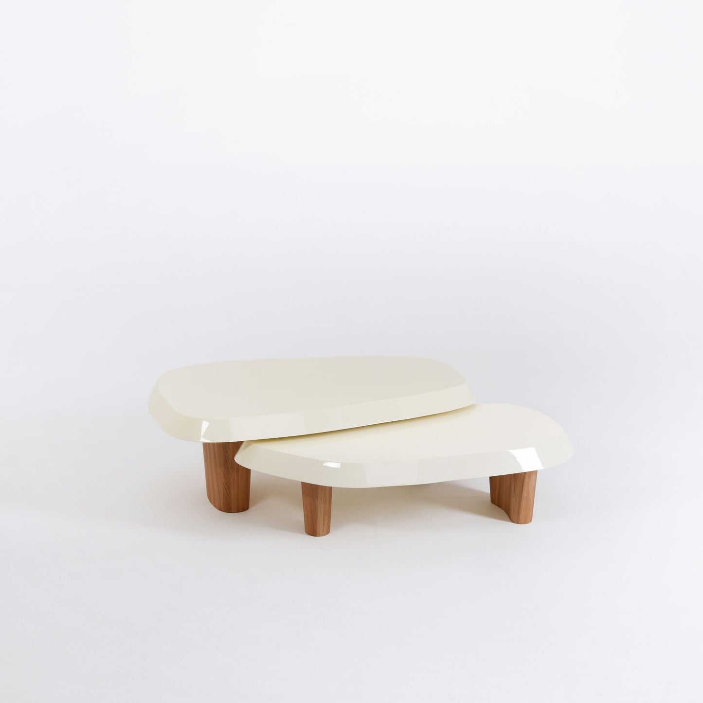 Table basse Duo bois chêne formes libres