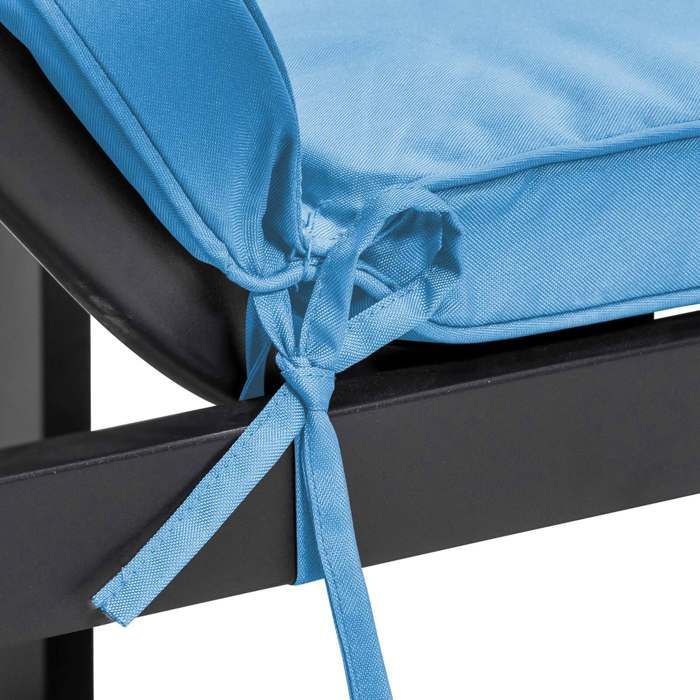 Lot 2 coussins bain de soleil polyester bleu 186 x 53 x 5 cm Picchu - Oviala