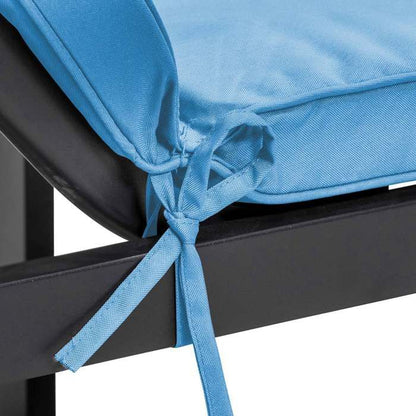Lot 2 coussins bain de soleil polyester bleu 186 x 53 x 5 cm Picchu - Oviala
