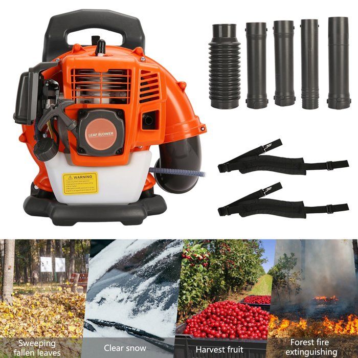EB430 Souffleur à dos 1250W - longue buse - conception ergonomique - 1250W - 6800r/min - 180 x 45 x 45cm - ORANGE