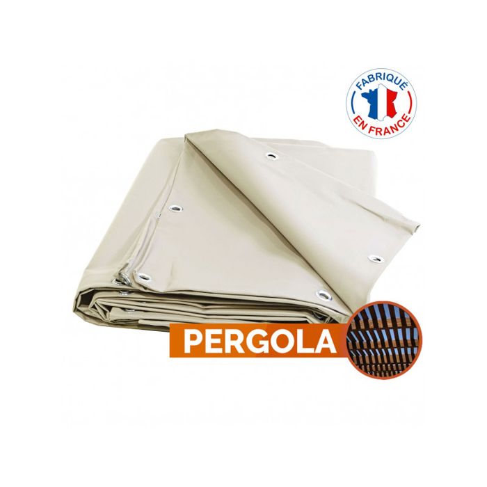 Bâche PVC Pergola 680 Gr/M² TECPLAST Ivoire 3 x 4 m - PR1344