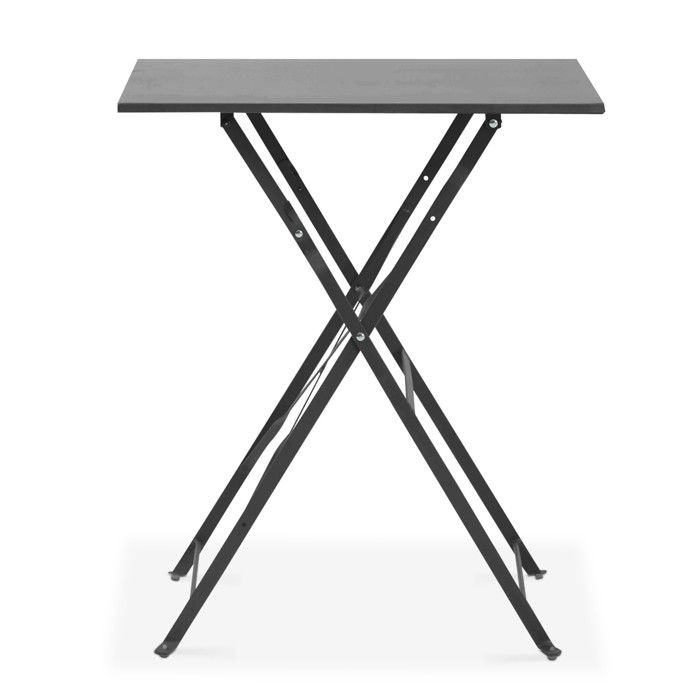 Table de jardin et 2 chaises acier 60 cm vert cactus Rome - Oviala