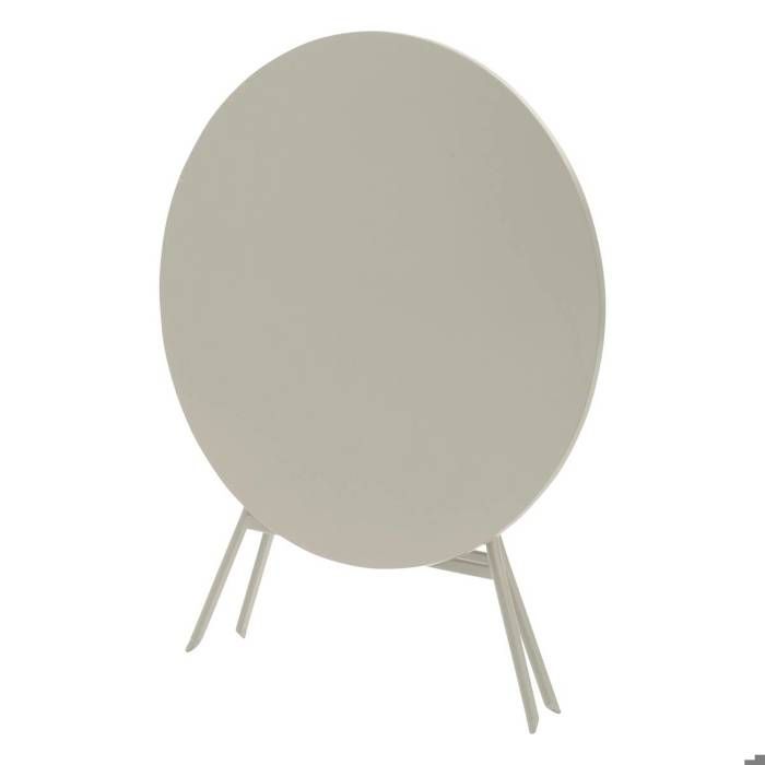 Table de jardin pliante ronde "Greensboro" vert olive 2 places en acier traité époxy - Hespéride