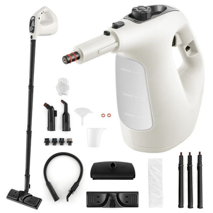 Nettoyeur Vapeur Polyvalent 2000W COSTWAY Punaises de Lit-Réservoir 1,5L,19 Accessoires 4,0 Bar-Voyant LED-108℃-Acariens Bleu