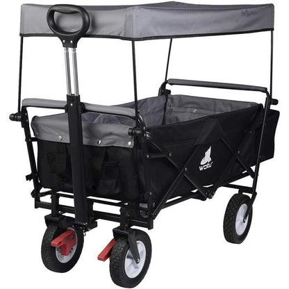 Chariot de manutention pliable WOLTU - capacité de charge 80kg - Anthracite