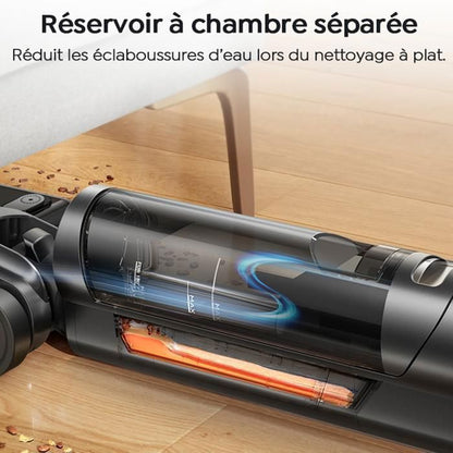 LARESAR M5 Aspirateur laveur 3‑en‑1 sans fil – 25 kPa– Auto‑nettoyage – Système de séchage – Anti‑odeurs – LED – Anti‑enchevêtrement