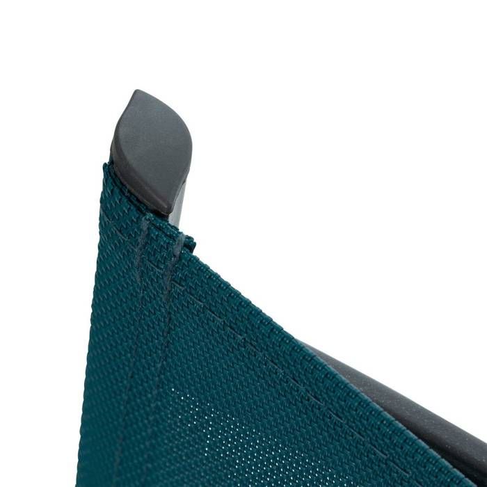 Chaise de jardin empilable "Axant" bleu canard & graphite en aluminium traité époxy - Hespéride