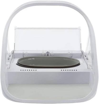Sure PetCare | Distributeur de Nourriture Connect à Puce électronique SureFeed, Compatible avec Les médaillons d'identification par radiofréquence, contrôle par Application Mobile, Blanc