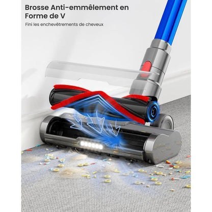 Aspirateur Balai Sans Fil - YOIMOIMO - 650W - 70000 Pa - 70 Min - Charge rapide sur le support - Vidange D'Une Seule Main