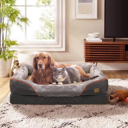 BingoPaw Panier Chien XXL Lit pour Chien Grande Taille Coussin pour Chien Déhoussable Orthopétique 97 x 72 x 30 cm