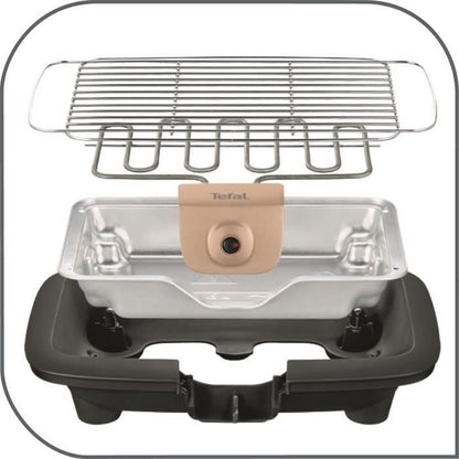MOULINEX BBQ ELECTRIQUE BG135812 ACCESSIMO PIEDS 2100 W GRILLE AMOVIBLE