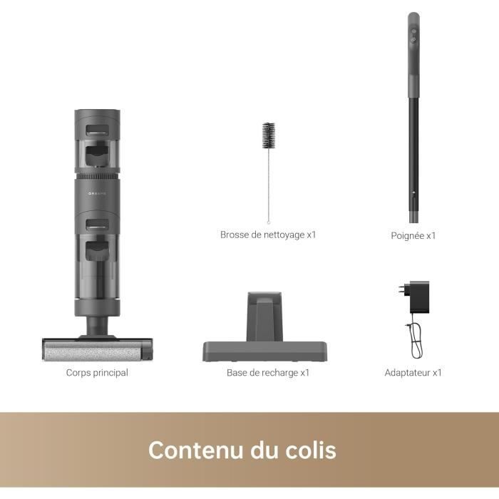 ASPIRATEUR Balai Aspirateur Laveur DREAME H12 Pro FlexReach, porte  Plat  180,schage 5 Min,18 kPa,Nettoyage Deux Bords