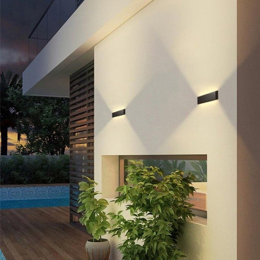 Applique murale LED - Moderne - Lot de 2 - 12W - Noir 46x9 cm