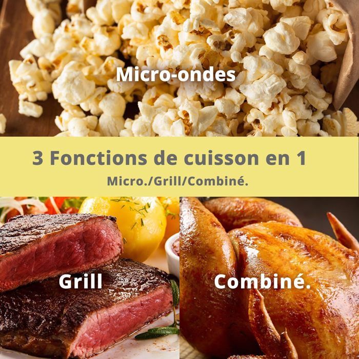 Micro-ondes encastrable COMFEE CBMAM820BJL-BK - 800W - L59,5 x H38,8 x P40 cm- 20L - Noir