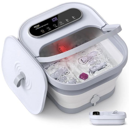 Bain de Pieds Massage pliant ALLJOY, température constante, Écran tactile, Masseur de Pieds Pliable avec Bulles