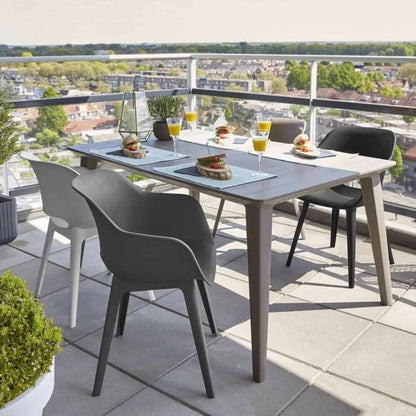 Chaises de jardin - KETER - AKOLA - Lot de 2 en résine - Gris olive - Dossier ergonomique