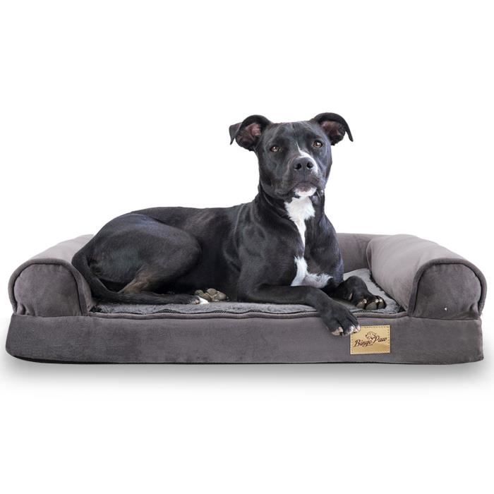 BingoPaw Panier Chien XXL Déhoussable Canapé Chien Orthopedique Ultra Doux Lit pour Chien Grande Taille, 135 x 100 x 24 cm