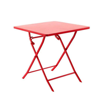 Table de jardin pliante carrée "Greensboro" pétrole 2 places en acier traité époxy - Hespéride