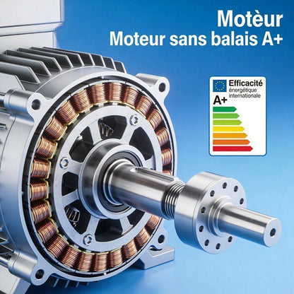 FIREGAS Hotte îlot suspendue 35 cm, 700 m³/h, 3 vitesses, éclairage LED, arrêt différé, 2 filtres à charbon – Noir