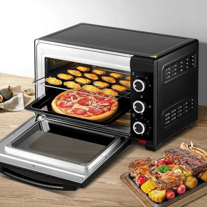 Four à Pizza WOLTU - 28L - 1600W - 100-230°C - Minuterie 0-60 min - Noir