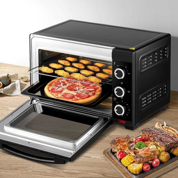 Four à Pizza WOLTU - 28L - Blanc - 1600W - Minuterie 0-60 min - 3 Modes de Cuisine