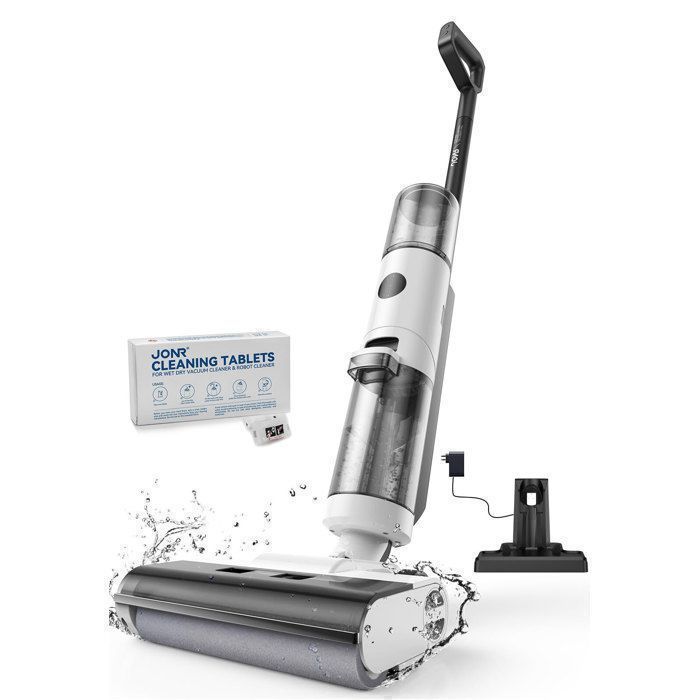Aspirateur Laveur Sans Fil-JONR ED12 Pro,Aspirateur sans Fil 4 en 1,Autonettoyage 70°C,Séchage à air chaud 80°C,40 Mins (230 m²)
