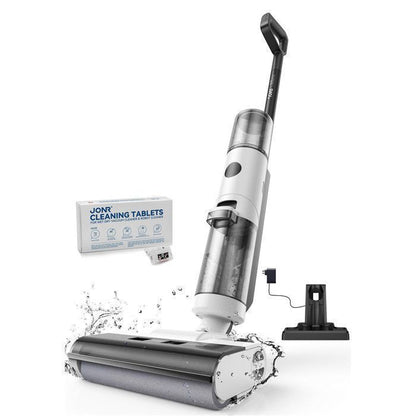 JONR Aspirateur balai laveur Sans Fil ED12 4-in-1- Humide & Sec -30 min-Self Cleaning Function, for Hard Floors- 850mL