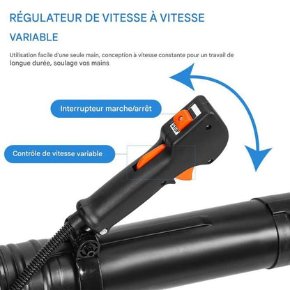 EB430 Souffleur à dos 1250W - longue buse - conception ergonomique - 1250W - 6800r/min - 180 x 45 x 45cm - ORANGE