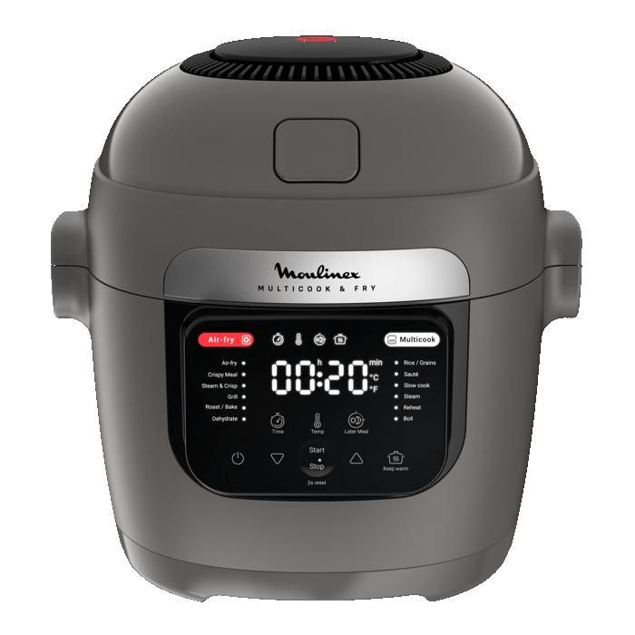 Moulinex Multicook & Fry, Multicuiseur et air fryer intégré, 12 programmes, Cuisson sur 2 niveaux, Capacité 6L, MZ730BF0