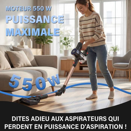 Aspirateur balai - STANEW - 45000Pa/550W - Pliable 180° - 40 min autonomie - Brosse anti-emmêlement