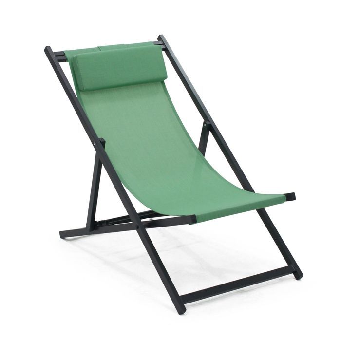 Lot de 2 transats en aluminium anthracite Santiago - Oviala