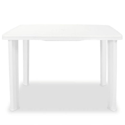 Table de jardin - vidaXL - 101 x 68 x 72 cm - Plastique - Blanc - Résistante aux intempéries