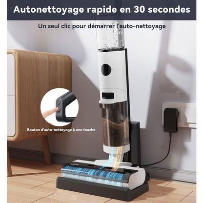 Aspirateur Laveur Sans Fil-JONR ED12 Pro,Aspirateur sans Fil 4 en 1,Autonettoyage 70°C,Séchage à air chaud 80°C,40 Mins (230 m²)