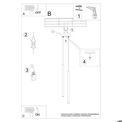 Suspension en Acier - NOVASTEL - Blanc - IP20 - Max 8W LED - G9 - Style Moderne